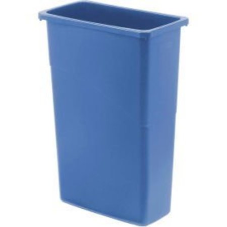 RUBBERMAID COMMERCIAL Rubbermaid Slim Jim Recycling Can, 23 Gallon, Blue 1956185